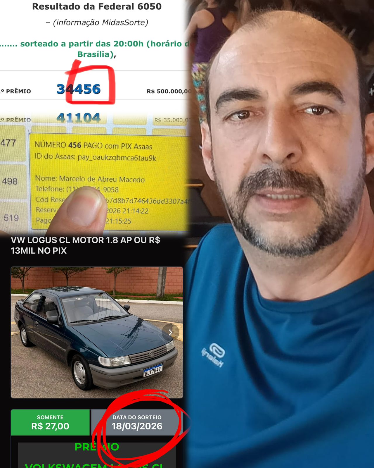 Aurelio Amaral - Vw logus cl motor 1.8 ap ou r$ 13mil no pix