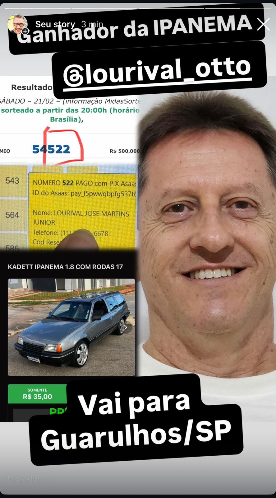 Aurelio Amaral - Kadett ipanema 1.8 com rodas 17