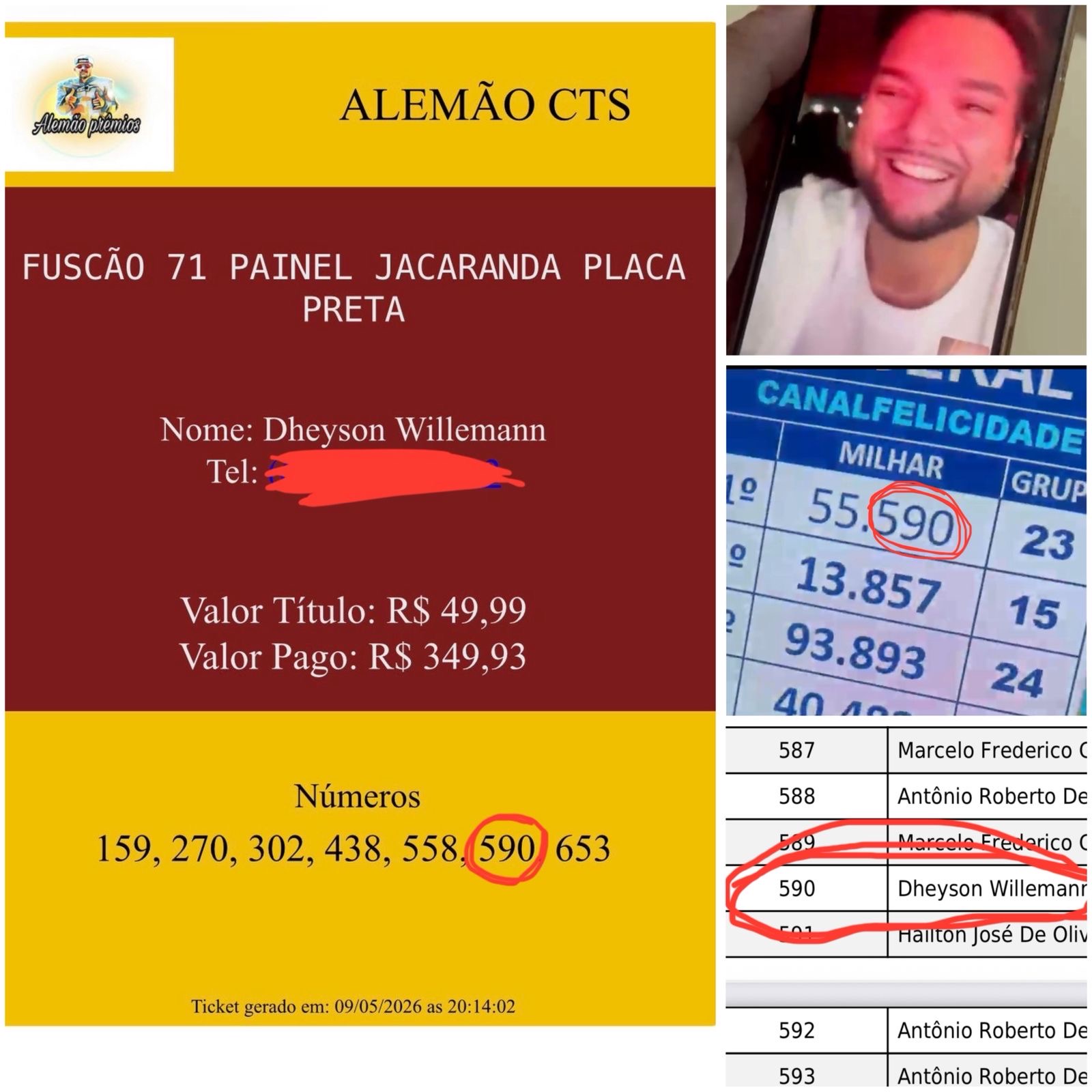 Alemão cts - Fuscão 71 painel jacaranda placa preta