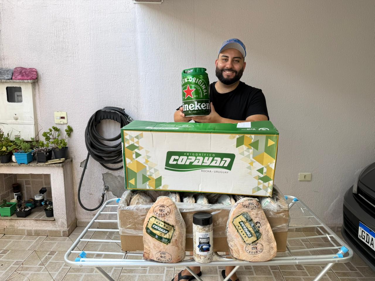 André Henrique de Oliveira Lombardi - 1cx. picanha copayan uruguai + chopp + sal + boné