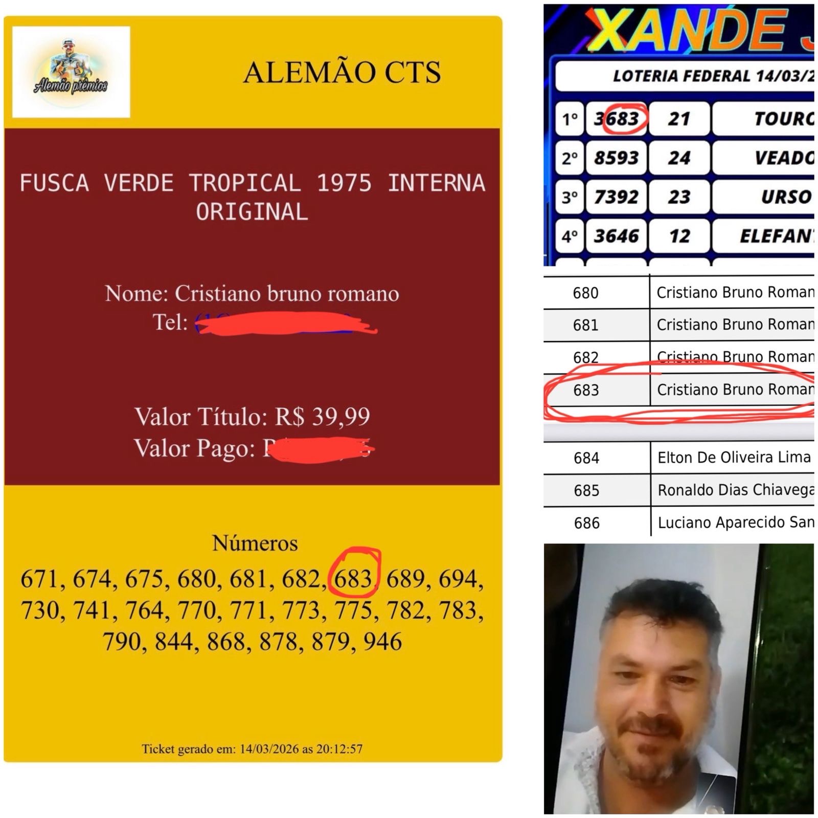 Alemão cts - Fusca verde tropical 1975 interna original
