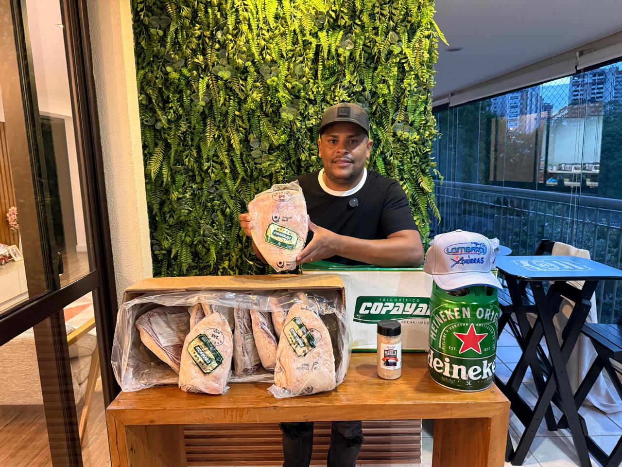 André Henrique de Oliveira Lombardi - 1cx. picanha copayan uruguai + chopp + sal + boné