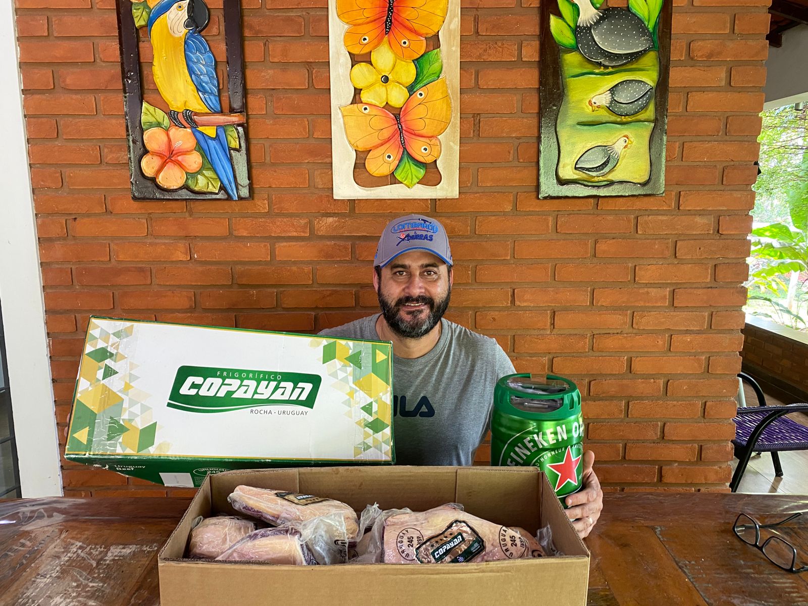 André Henrique de Oliveira Lombardi - 1cx. picanha copayan uruguai + chopp + sal + boné