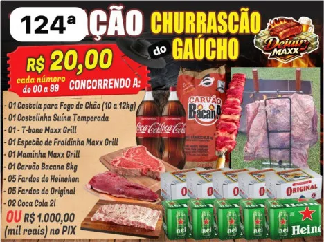 Dejair maxx - Ação 124ª churrascão do gaúcho ou 1k no pix