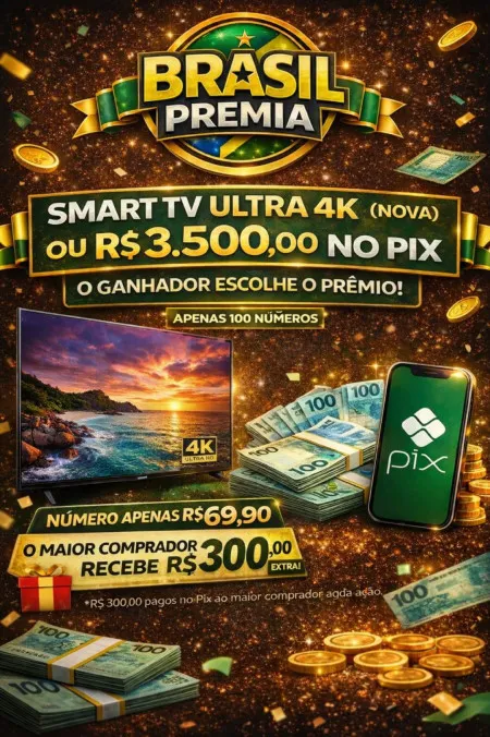 BRASIL PREMIA - Smart tv ultra 4k ou 3500 no pix