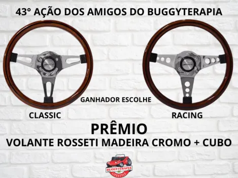 43° ação buggyterapia - volante rosseti madeira