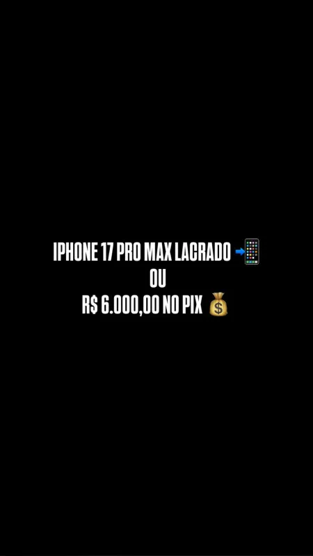 TEJOTA SORTEIOS - 2º edição iphone 17 pro max lacrado ou r$ 6.000,00