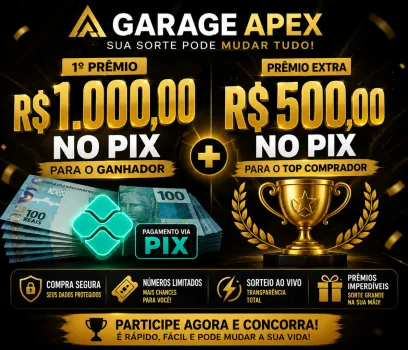 APEX GARAGE CUSTOM - Ação 3 - r$ 1.000,00 reais