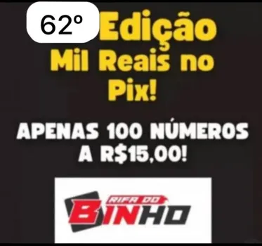 62º edição somente 100 números valendo 1.000,00
