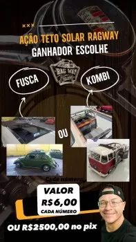 Teto solar ragway - ganhador esco ou 2,5k no pix