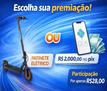 Reloy Realiza - 9.789ª rifinha patinete elétrico ou 2k