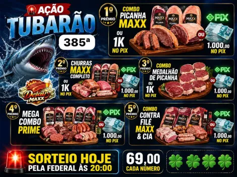 Dejair maxx - Tubarão 385ª com 5 ganhadores 1k pra cada