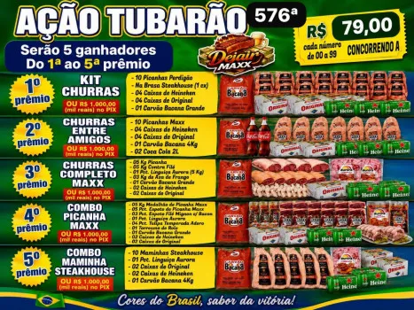 Dejair maxx - Tubarão maxx 576ª federal 5 ganhadores