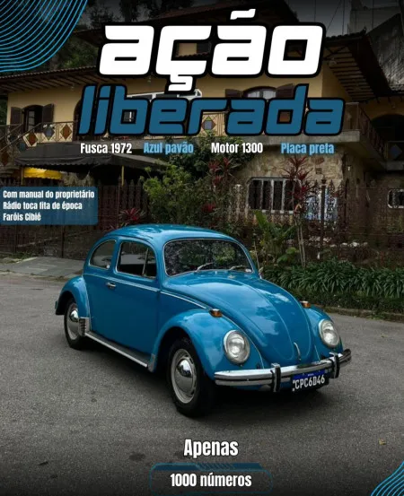 Valendo 8 números do fusca azul pavão x9