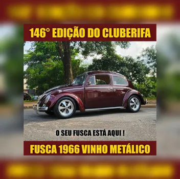 ClubeRifa - 146° ação fusca vinho metálico 1966