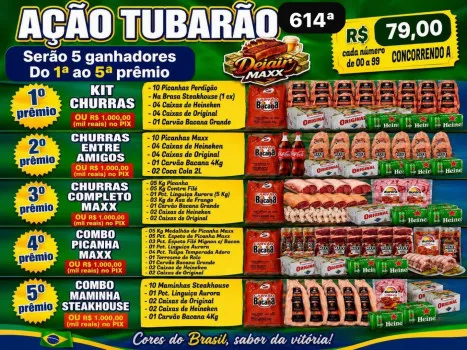 Dejair maxx - Tubarão maxx “614ª 5 ganhadores federal