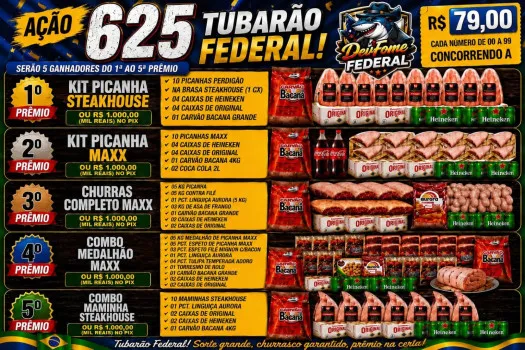 Dejair maxx - Tubarão maxx “625ª 5 ganhadores federal