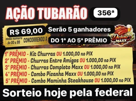 Dejair maxx - Cópia de tubarão 356ª com 5 ganhadores