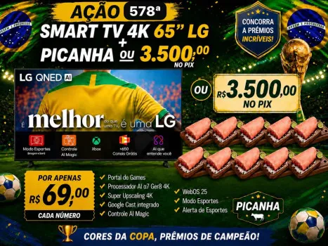 Dejair maxx - Ação 578ª tv lg 65 + kit picanha ou 3.5k