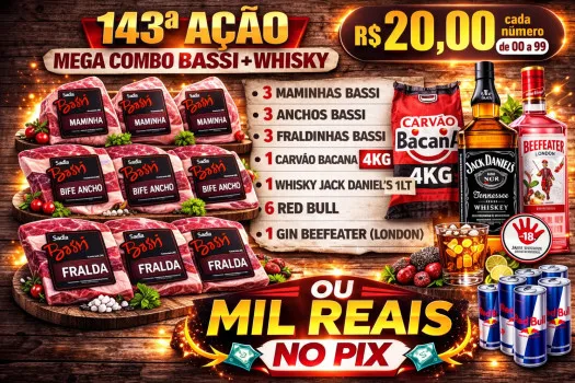 Dejair maxx - Ação 143ª colbo triplo bassi + whisky ou 1k no pix