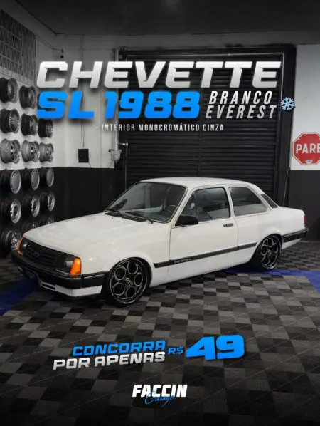 Faccin Garage - Chevette sl 1988 interior cinza monocromático