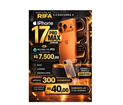 Rifa da Source - Iphone 17 pro max 256gb novo