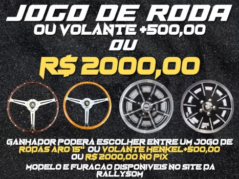 Jogo de rodas ou volante ou r$ 2000,00 no pix