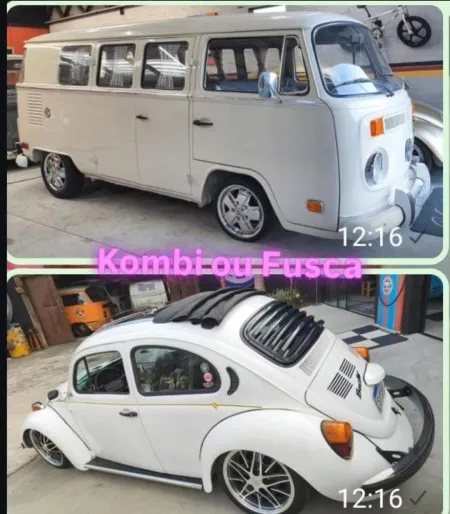 Ganhou escolhe fusca 74 ou kombi 84