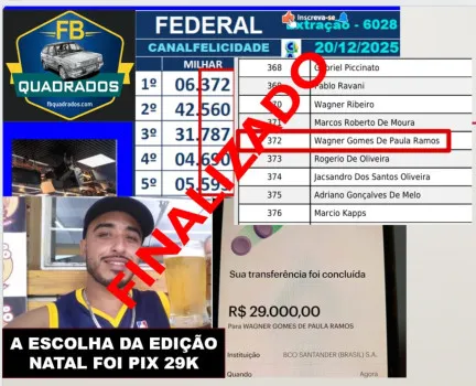 fbquadrados - Edição de natal - gol ou saveiro ou santana ou 29k
