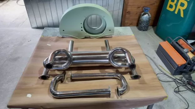 retrôcargarage - Escapamento inox + capela m.1200