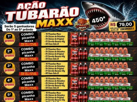 Dejair maxx - Ação tubarão 450ªcombos 50 picanhas do 1ª ao 5ª