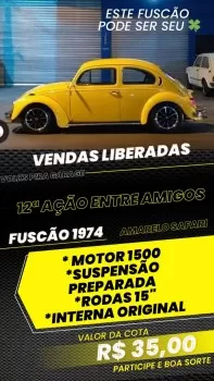 12? a??o entre amigos fusc?o 1974 amarelo safari