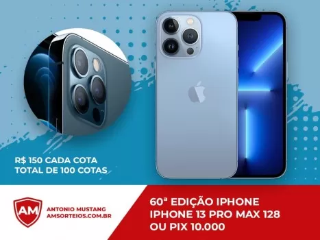 60? edi??o iphone 13 pro max ou pix de 10.000,00 m