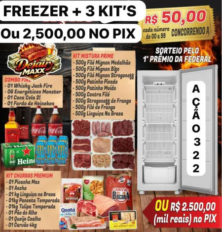 Dejair maxx - Ação 322ª freezer + 3 combos ou 2.5k