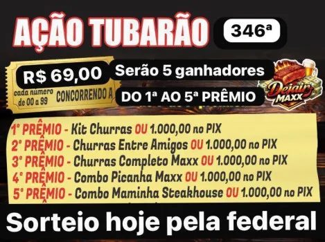 Dejair maxx - Tubarão 346 com 5 ganhadores