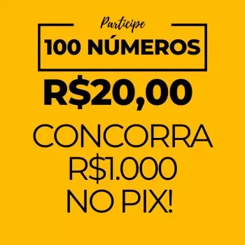 1.000,00 no pix apenas 100 n?meros concorrendo