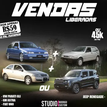 Rodrigo Custom - Renegade ou uno + astra + parati gli ou 45k no pix