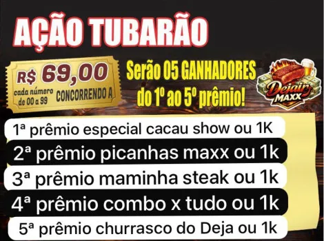 Dejair maxx - Ação 299ª tubarão ???? com 5 ganhadores ou pix