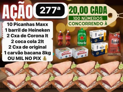 Dejair maxx - Ação 277ª 10 picanhas maxx+cervejas ou 1k no pix