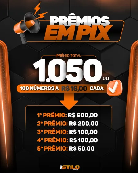 No Stilo Premiações - Prêmios em pix