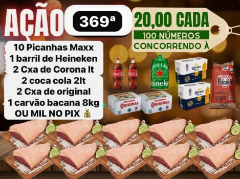 Dejair maxx - Ação 369ª 10 picanhas maxx+cervejas ou 1k no pix