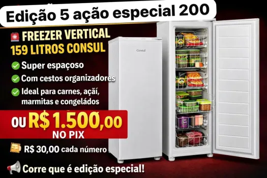 Dejair maxx - Ação espcial n150ª freezer consul 159l ou 1.500,00