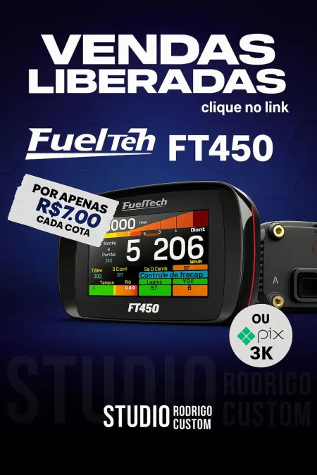 Studio Rodrigo Custom - Ação entre amigos fueltech ft450 ou 3k no pix