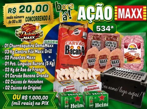 Dejair maxx - Ação 534ª kitmaxx completo + churrasqueira ou 1k