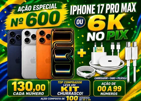 Dejair maxx - Ação especial nª600 iphone 17 pro max ou 6k no pix