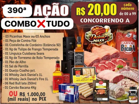 Dejair maxx - Ação 390ª combo x tudo ou mil no pix