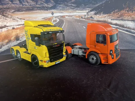 TARDIOLI TRUCK - Scania 6x4 amarela ou constellation 6x4 laranja