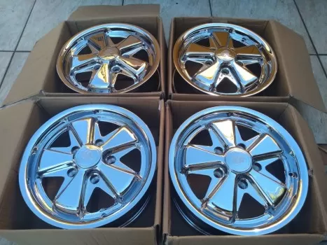 Hallu Garage - Rifa rodas porsche 911 fuchs cromadas na caixa