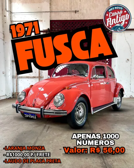 Meu novo carro antigo - 55* ação fusca 1300 laranja monza 1971