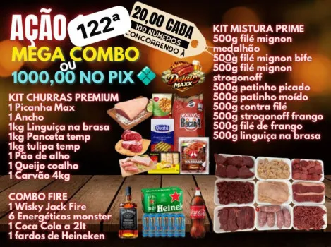 Dejair maxx - Ação 122ª churrasco premium*kit prime+combo fire